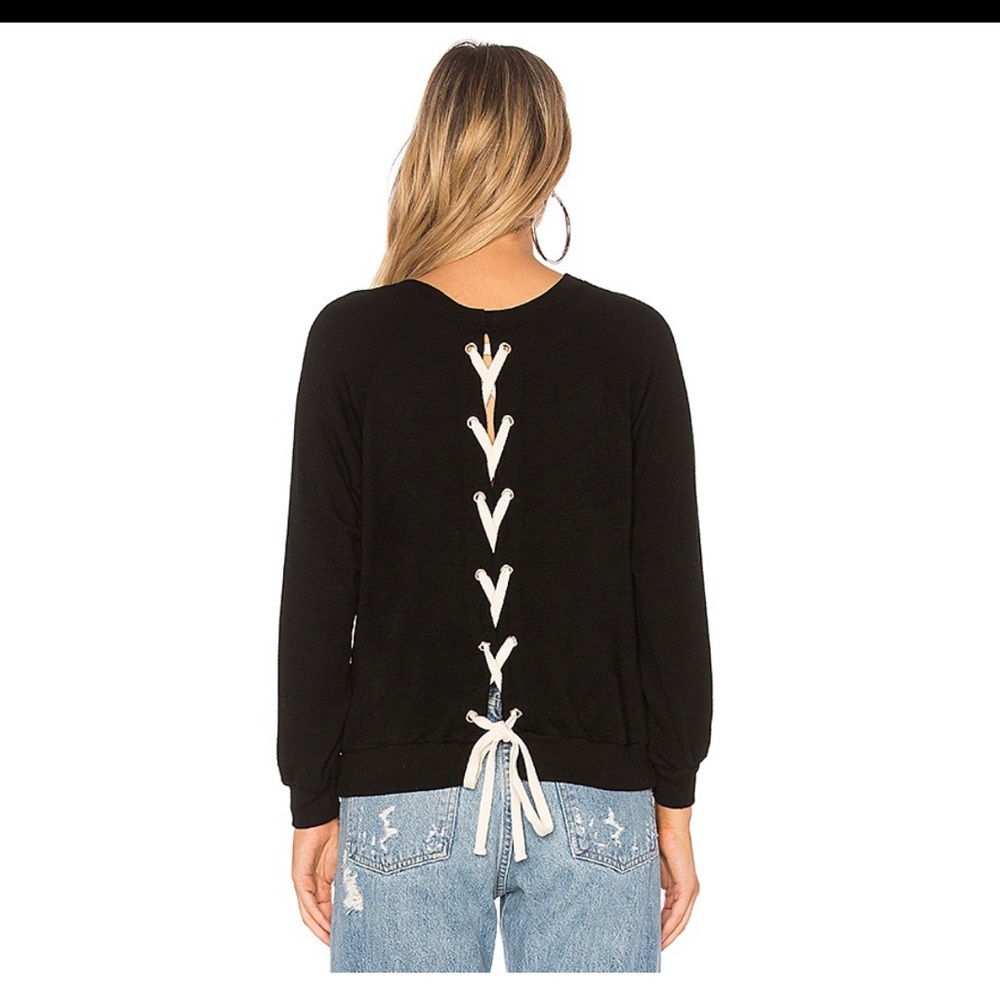 Monrow Athletic back tie sweatshirt